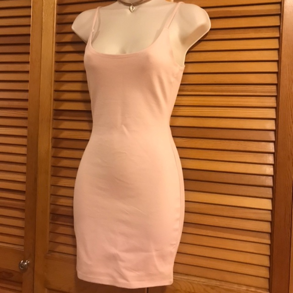 Pale pink mini dress